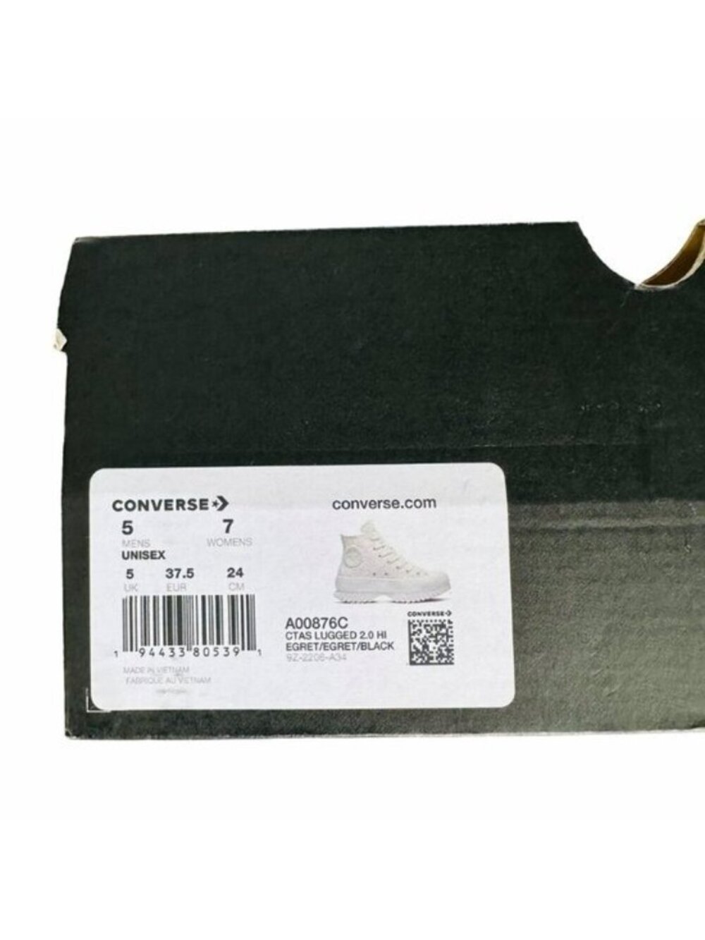 ⭐Converse Chuck Taylor Lugged 2.0 Jacquard Sz 5 Mens Shoes Sneaker Beige A00876C - Picture 8 of 9